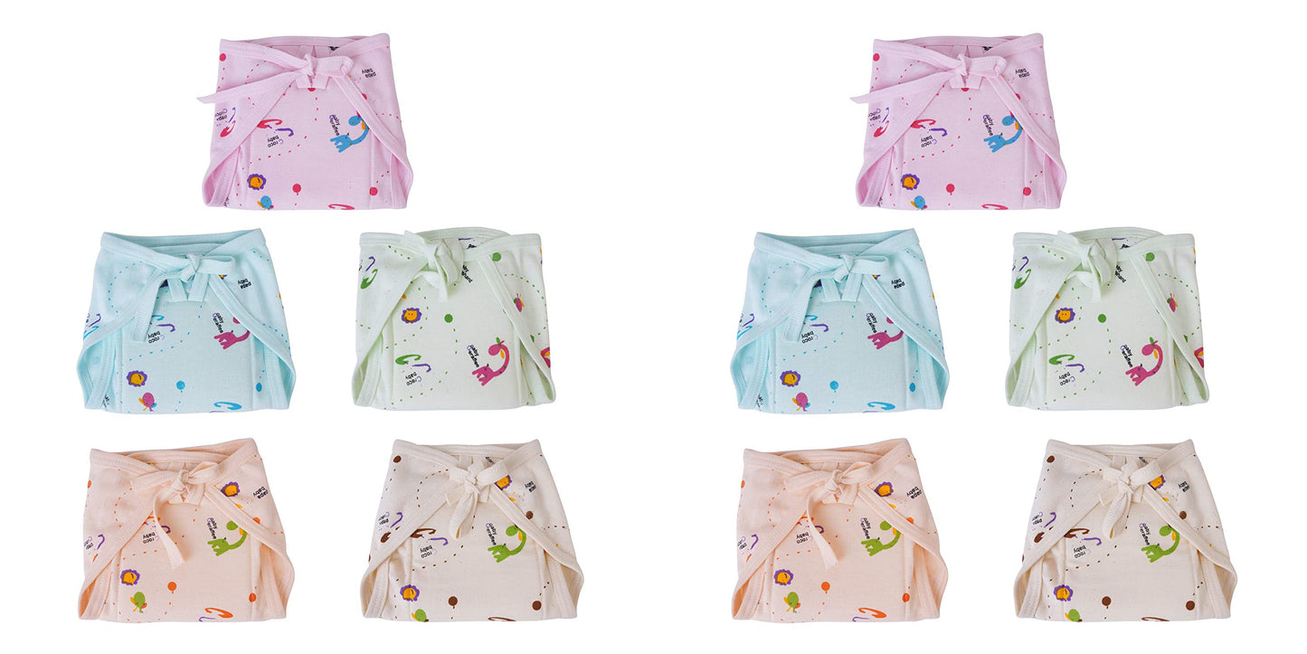 New Born Baby Cotton Cloth Nappies pack of 10