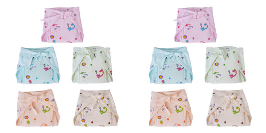 New Born Baby Cotton Cloth Nappies pack of 10