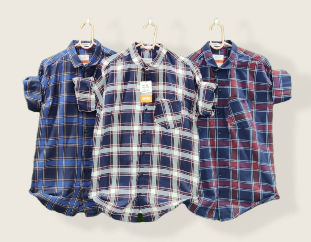 Combo of 3 Cotton Checked Shirts Rs. 499 Only