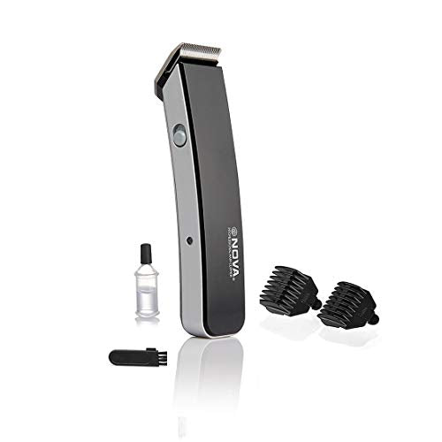 NHT-1045 Rechargeable Cordless: 30 Minutes Runtime Beard Trimmer for Men Nova (Device Of Man) PN-527 Rechargeable Trimmer For Men (Black) Nova Rechargeable Cordless: 30 Minutes Runtime Beard Trimmer for Men