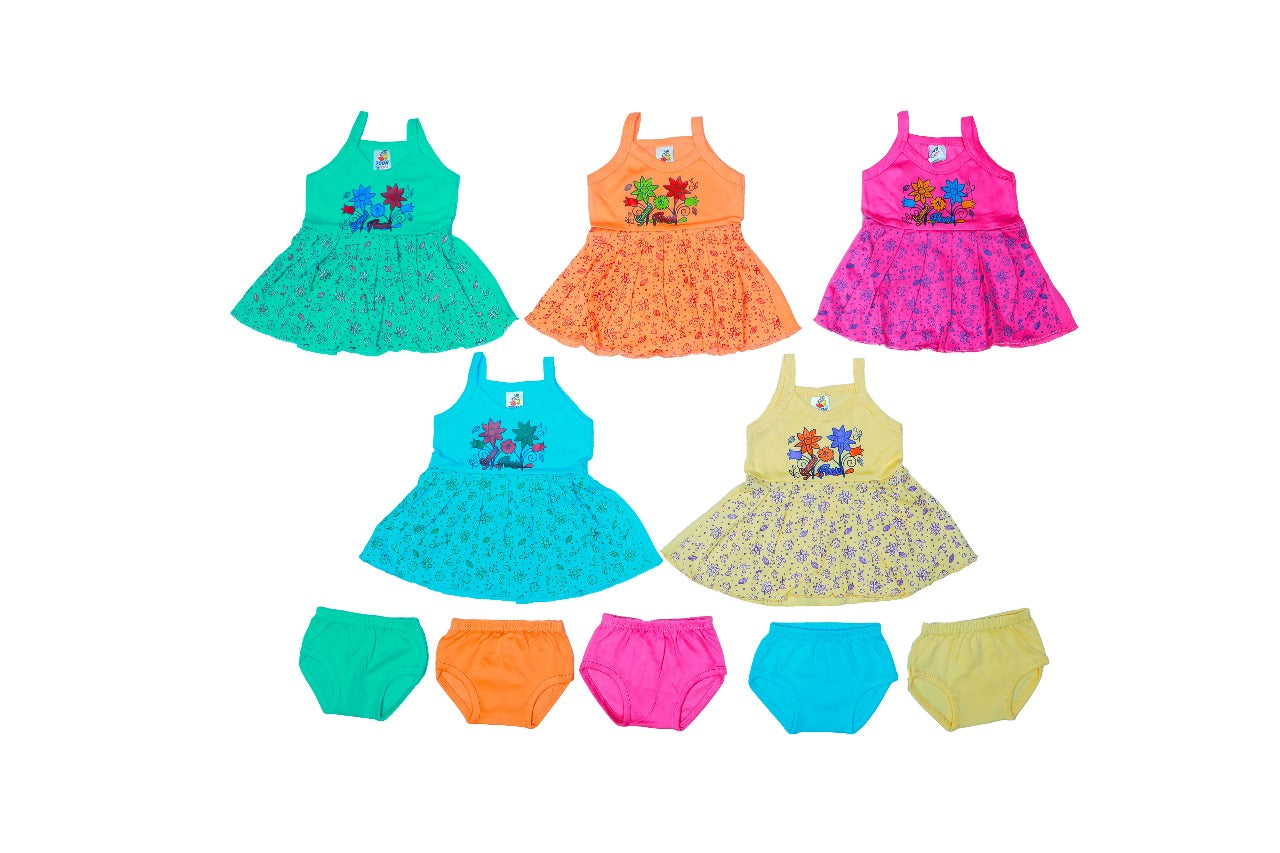 Combo of New born girl baby frock set of 5