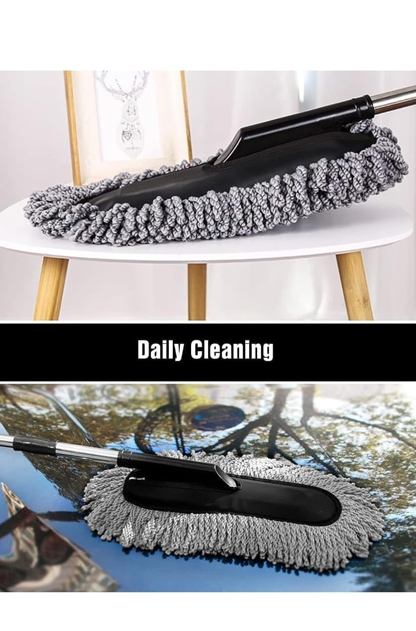 Microfiber Flexible Duster Car Wash | Car Cleaning Accessories | Microfiber | Brushes | Dry / Wet Home, Kitchen, Office Cleaning Brush with Expandable Handle Removable Telescopic