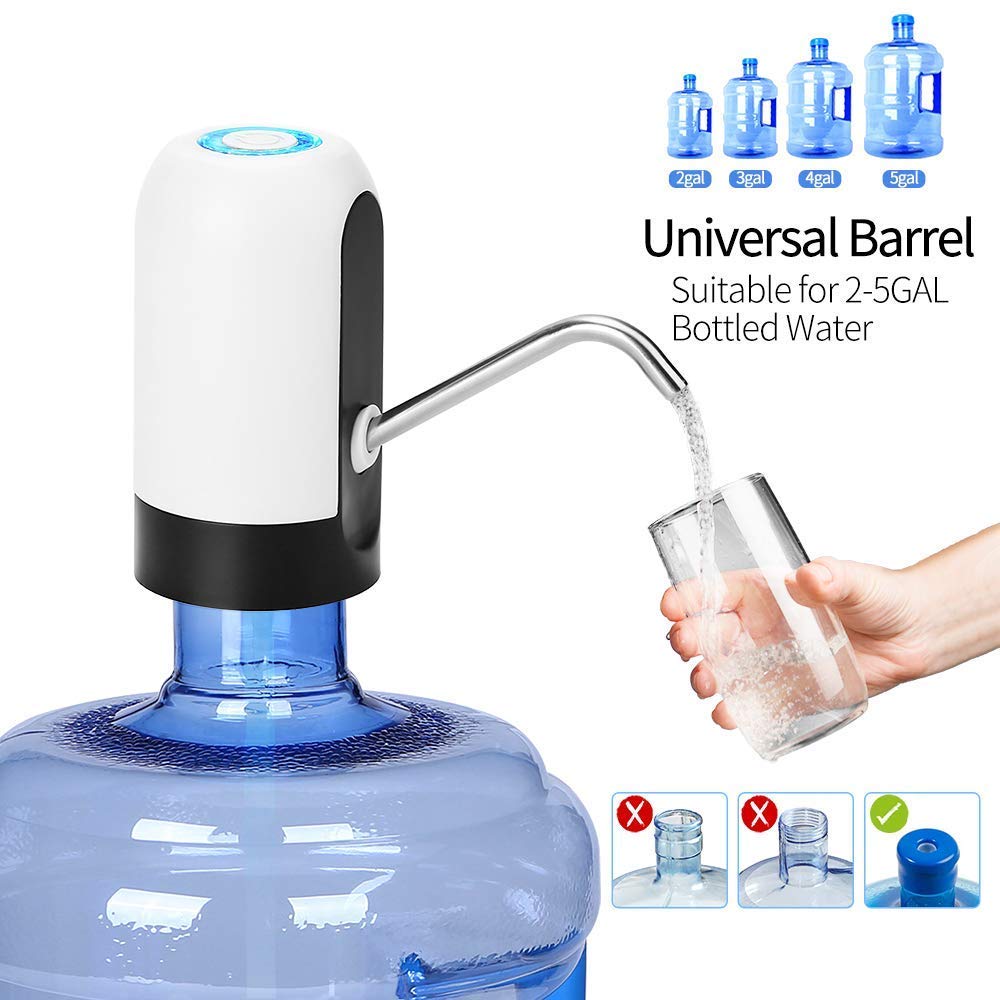 Automatic Pump Portable Electric Water Dispenser for Universal 5 Gallon Bottle Automatic Wireless Water Can Dispenser Pump with Rechargeable Battery - 20 L