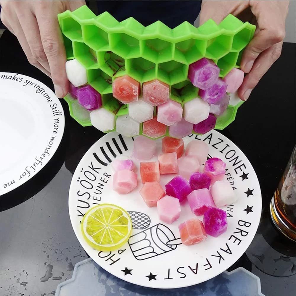 Rubber Flexible Silicone Honeycomb Shape 37 GRID Flexible Silicone Honeycomb Ice Cube Tray