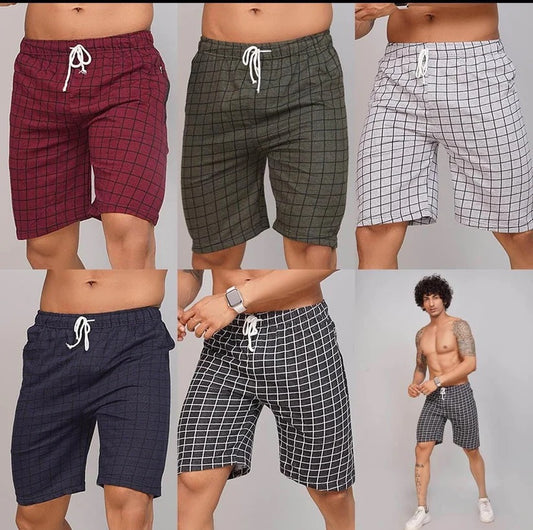 Combo of 5 Checked Shorts Rs. 499 Only - Free Size