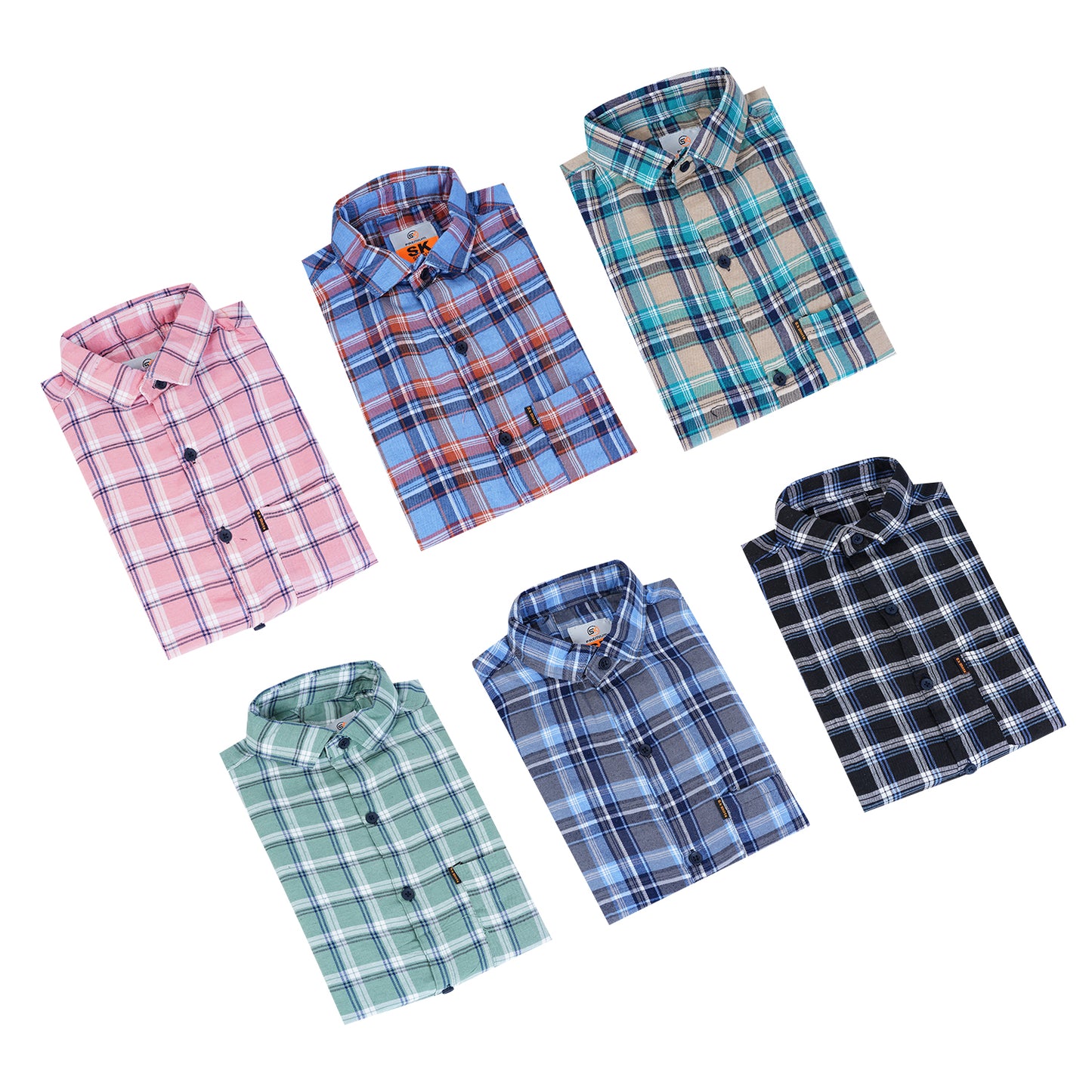 Combo of 6 Cotton Checked Shirts Rs. 999 Only